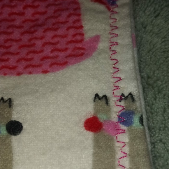 Homemade Llama Pink Baby Blanket - Picture 6 of 8